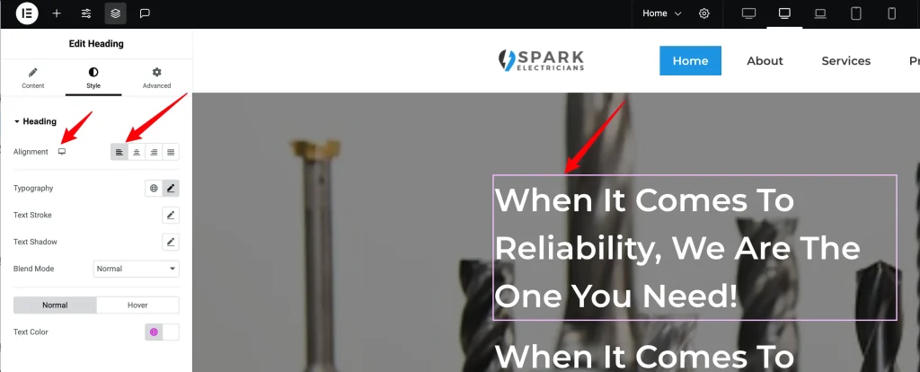 PC 端左对齐 - Elementor响应式设置详解（附视频） - NUTSWP