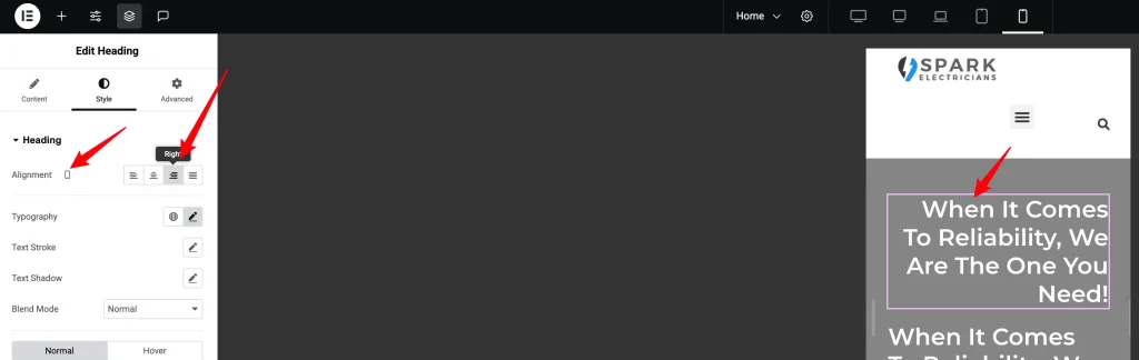 手机端右对齐 - Elementor响应式设置详解（附视频） - NUTSWP