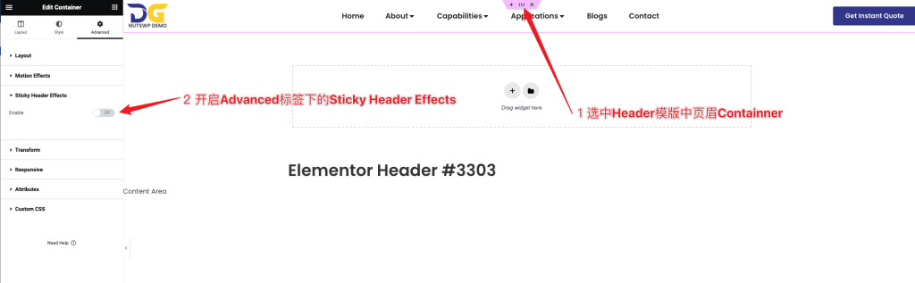 image 11 - Sticky Header Effects for Elementor插件实现Elementor Pro粘性和透明页眉教程(视频) - NUTSWP