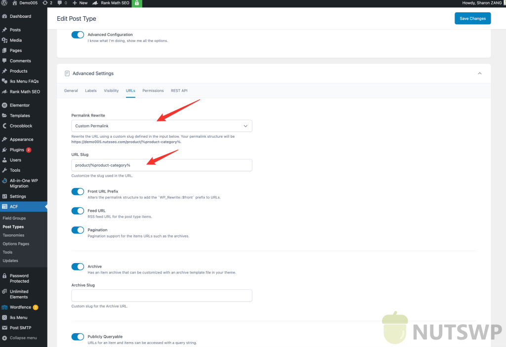image 20 - 2步解决ACF自定义产品固定链接中没有分类的问题 - NUTSWP