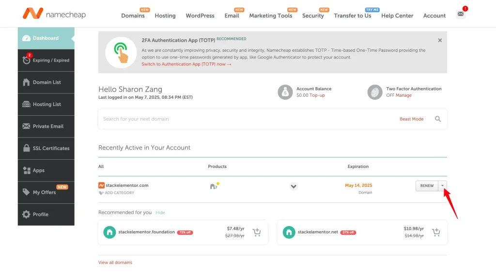 Namecheep域名管理 - 如何将Namecheep域名转移到Cloudflare？ - NUTSWP