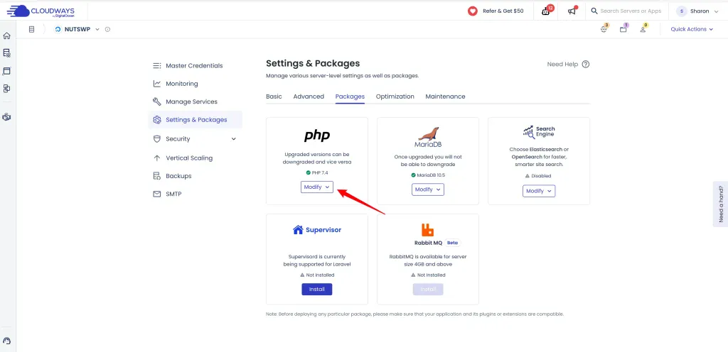 本文介绍Cloudways主机如何修改PHP版本，Cloudways自带的面板可以轻松快速的修改或升级PHP版本。