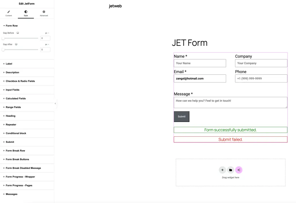 Elementor中修改编辑JetFrom表单字段样式 - 超强免费插件JetFormBuilder制作B2B询盘表单教程 - NUTSWP