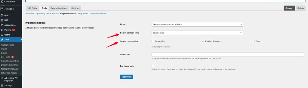 重置Taxonemies固定链接 - Permalinks Manager重构自定义内容固定链接结构 - NUTSWP